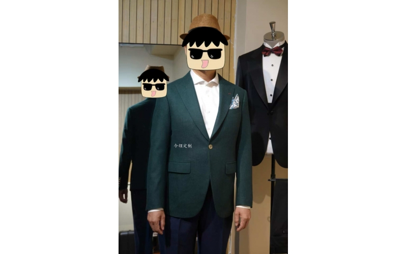 墨绿色休闲单西